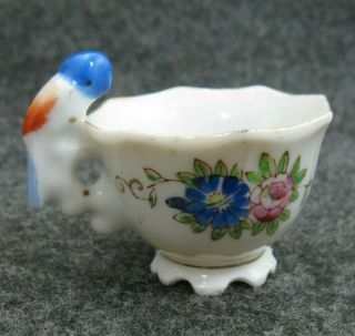 Miniature Teacup With Bird Hand Painted Made In Japan Marked A478