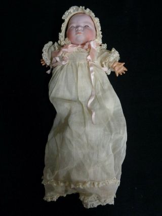 Antique Grace S.  Putnam Bye - Lo Baby Doll With Bisque Head And Cloth Body