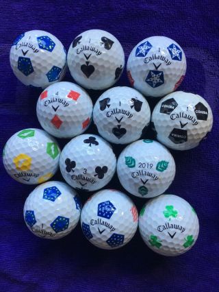 1 Dozen (12) Collector Callaway Chrome Soft Truvis Golf Balls - Very Rare