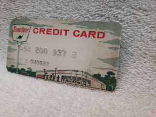 Expired Vintage Rare Sinclair Motoring Gas Oil Credit Card Service Station 3