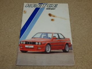 Rare 1985 Bmw Hartge Motorsport Sales Brochure Oem Factory E30 E28 E31