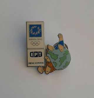 2004 Athens Olympic Games,  Greek Tv Ert Media Pin,  And Very Rare
