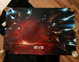 Eve Online First Edition Poster On Kodak Paper.  Very Rare New&free