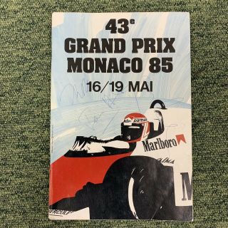 Rare F1 Formula 1 Official Program Monaco Grand Prix 1985 Signed James Hunt,  3