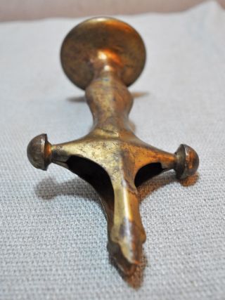 Old Antique Hand Forged Brass Sword Hilt Handle 3
