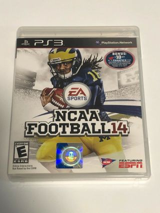 Ncaa Football 14 Ps3 Rare Complete (playstation 3,  2013)