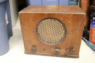 Antique Philco Model 901 Tube Intercom Radio Wood Case