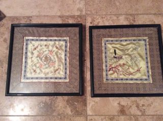2 X Chinese /japanese Embroidered Silks