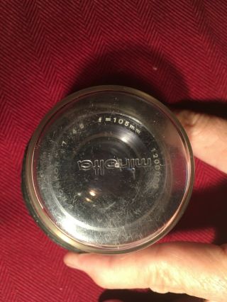 Minolta Rare E.  Rokkor 105mm F/4.  5 Enlarger Lens W/ Case For Repair & Parts