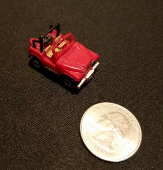Vintage Galoob Micro Machines Jeep Version 3 With Red Hitch Rare