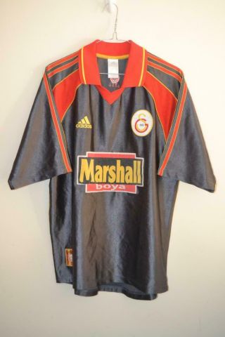 Rare Retro Galatasaray Adidas 1999 - 2000 Silver 3rd Shirt Medium Mens
