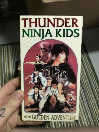 Thunder Ninja Kids The Golden Adventure Rare Oop Vhs Big Box Slip