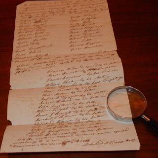 Rare Vermont Document.  List Of Dummerston Unit In State Militia,  1833.
