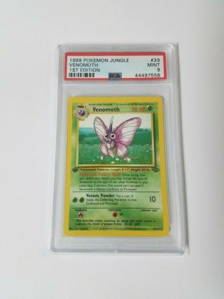 Venomoth 29/64 - 1999 Pokemon Card Jungle - First Edition - Wotc Rare Psa 9
