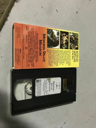 MEMORIAL VALLEY MASSACRE HORROR SOV SLASHER RARE OOP VHS BIG BOX SLIP 2