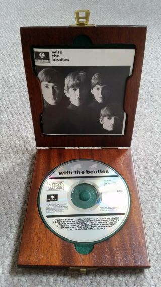 THE BEATLES VERY RARE LIMITED EDITION MAHOGANY BOX WITH THE BEATLES CD ALBUM 2