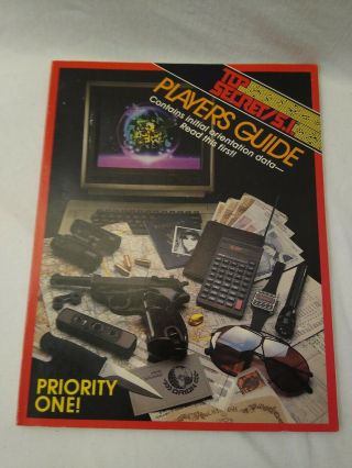 Top Secret / S.  I.  Rpg Players Guide.  Rare1987 Tsr With Map