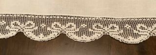 Antique 1920’s Tablecloth White Embroidered Vintage Cutwork & Needlework 3