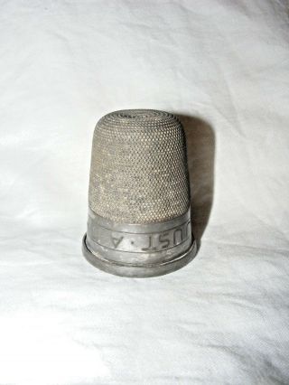 Antique Pewter Just A Thimble Full Jigger Whisky Spirit Shot Drink Measure
