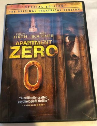 Apartment Zero Dvd Horror Rare Oop Special Edition Theatrical Version