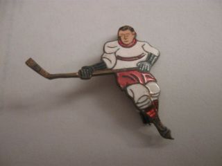 Rare Old Wembley Ice Hockey Club Enamel Figural Brooch Pin Badge Minor Damage