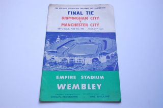 Birmingham V Manchester City May 5 1956 Fa Cup Final Football Programme Exc Rare
