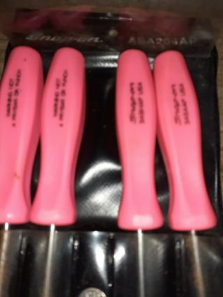 Snap On Pink Picks Asa204ap Rare Colours Pack With 4 In