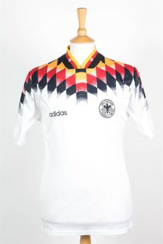 VINTAGE ADIDAS GERMANY FOOTBALL SHIRT SOCCER JERSEY 1994 1996 RARE SMALL S 2