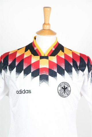 VINTAGE ADIDAS GERMANY FOOTBALL SHIRT SOCCER JERSEY 1994 1996 RARE SMALL S 3