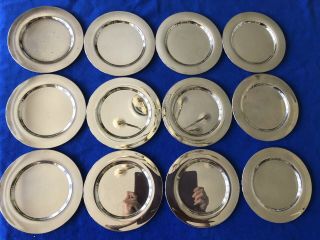 Oneida Small Plate Silver Plated 6 " - 12 Plates Set.