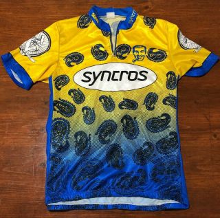 Syncros " Hammer N Cycle " Rare Vintage Road Cycling Jersey Size M To L,  S5.  4
