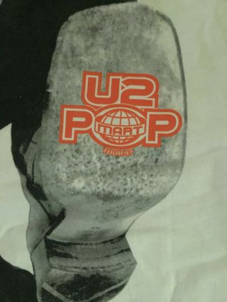 U2 Concert T Shirt,  Vintage Rare,  Popmart Tour 97,  Large " Owner "
