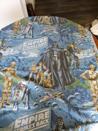 Vintage Empire Strikes Back Star Wars Twin Size Flat Bed Sheet 1979 Rare L@@k