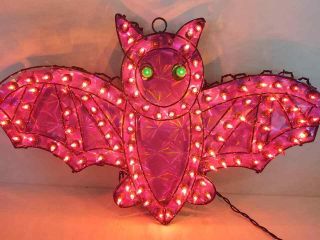 Light Up Bat Light Decor Halloween Pink Purple Rare Led Holographic