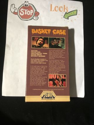 Basket Case VHS Media Home Entertainment Early Print Horror Cult Film Rare & HTF 2
