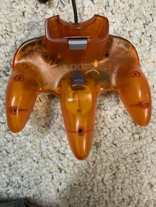 Official OEM Nintendo 64 N64 Fire Orange Video Game Controller Funtastic Rare 3