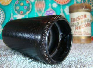 Edison Cylinder Phonograph Record O Come All Ye Faithful Christmas Rare Wax