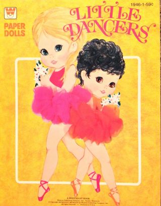 Little Dancers Paper Doll Book,  1975,  Uncut,  6 Pages Of Clothes