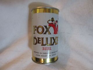 OLD RARE FOX DELUXE BEER FLAT TOP METAL CAN 3