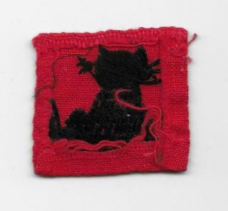 RARE WW2 BRITISH MADE,  British 56th (London) Infantry Division patch - ON CLOTH 2