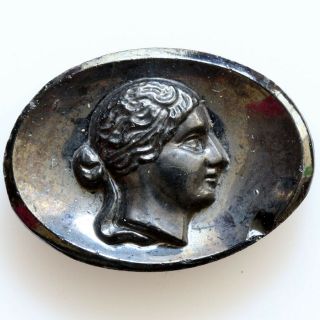 Very Rare Roman Hematite Stone Depicting Agrippina Circa 50 Ad