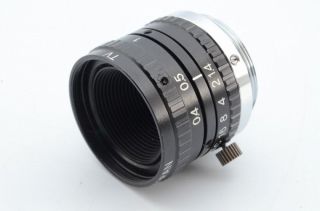 Rare Ex Glass Tv Lens 16mm F1.  4 For C Mount 25.  4mm 7700
