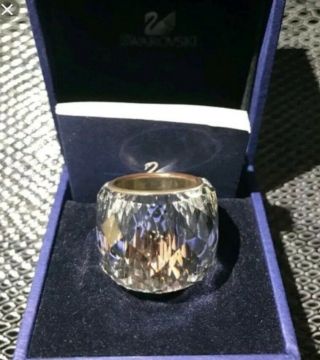 Swarovski Nirvana Clear Crystal Ring Size 58 Collectors Rare