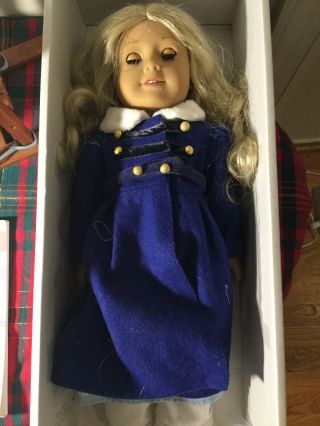 Rare American Girl Caroline Abbott With Book; Sled And Husky Dog Accessories 3