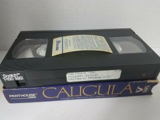Caligula VHS tape Malcolm McDowell Unedited Unrated Version RARE Penthouse 1979 3