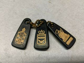 Key Chain Dodge Chrysler Plymouth Rare Old Set Of 3
