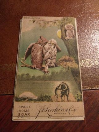 Rare Victorian Trade Card Booklet Brochure Sweet Home Soap J.  A.  Larkins