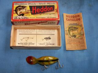 Vintage Heddon Tadpolly Spook Lure In The Box With Papers,  9000