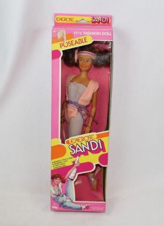 Vintage 1983 Exercise Sandi Fashion Doll By Totsy Barbie Workout