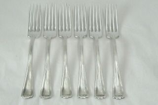 1847 Rogers Bros Silverplate 1912 Cromwell Pattern Set Of 6 Dinner Forks 7 - 1/2 "